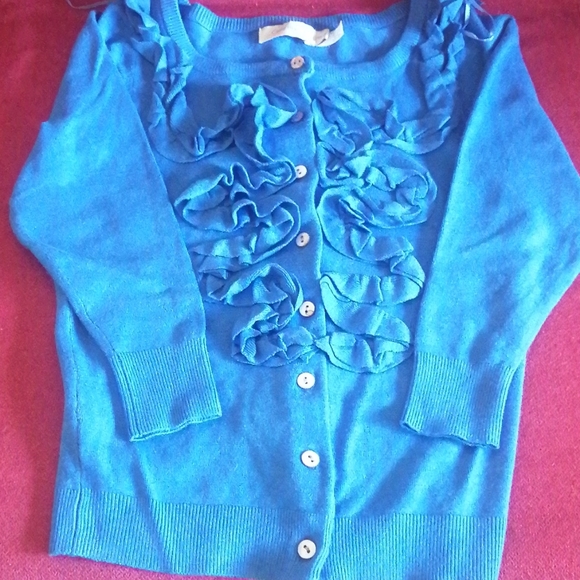 Blue frilly Cardigan - Picture 1 of 1